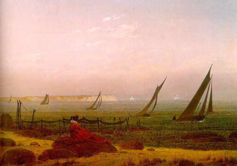 Caspar David Friedrich Woman on the Beach of Rugen 4